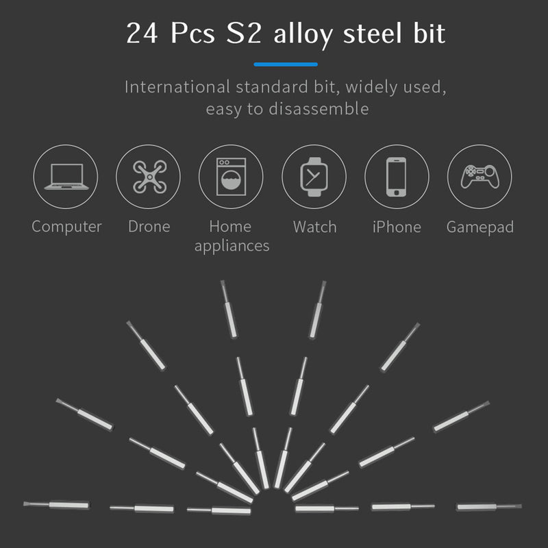 Mini Electric Precision Screwdriver Set Compact Repair Tool Set for Engine Model 28-in-1 - stirlingkit