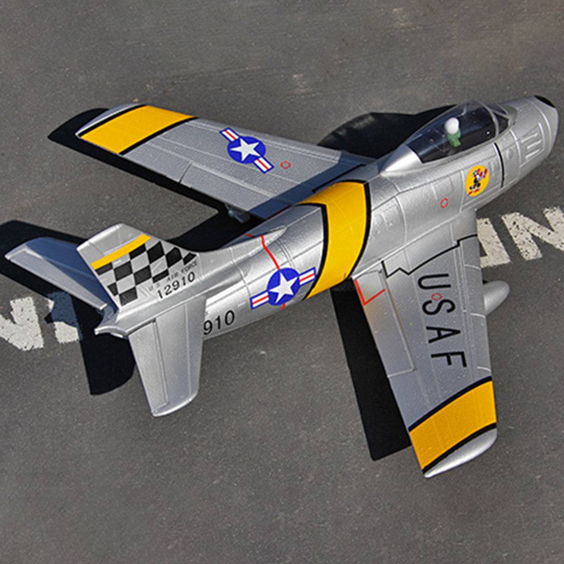 Mini F86 PNP RC Airplane Bypass Fighter 50mm Hand Throwing EPO - Silver - stirlingkit