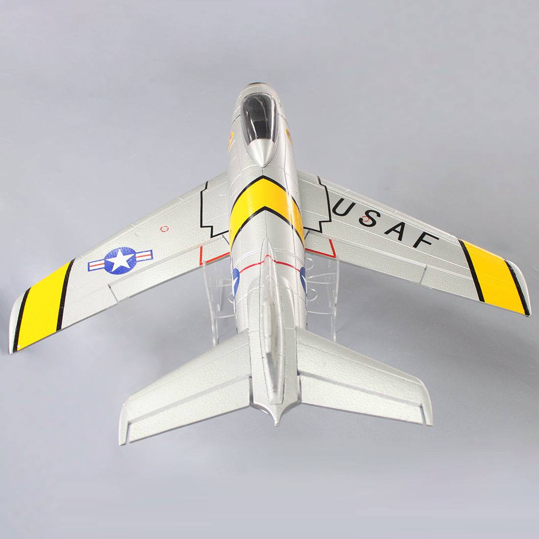 Mini F86 PNP RC Airplane Bypass Fighter 50mm Hand Throwing EPO - Silver - stirlingkit
