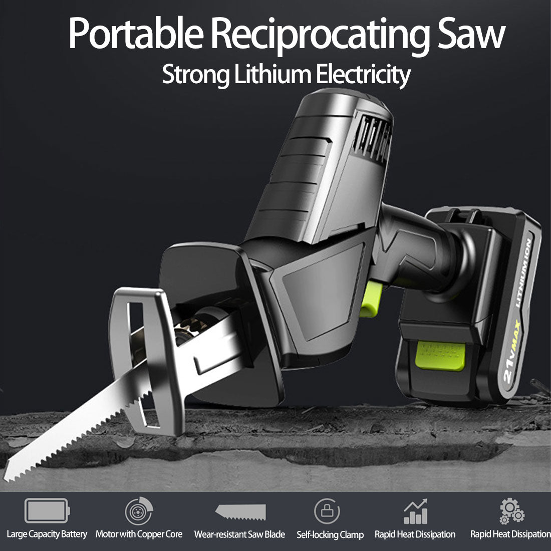 Mini Handheld Electric Chainsaw with 7500mA Battery for Landscaping and Lawn Care - stirlingkit