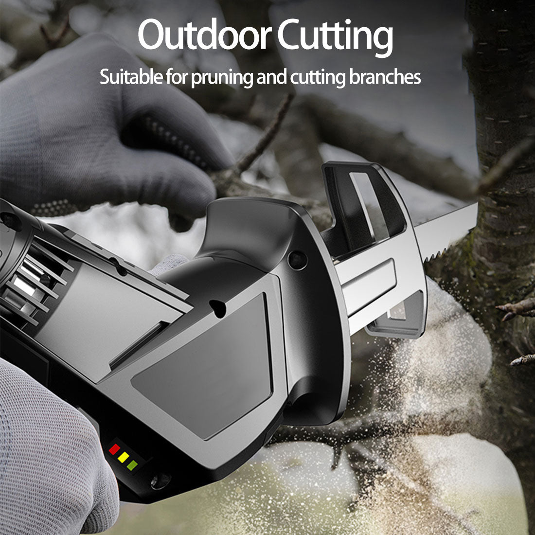 Mini Handheld Electric Chainsaw with 7500mA Battery for Landscaping and Lawn Care - stirlingkit