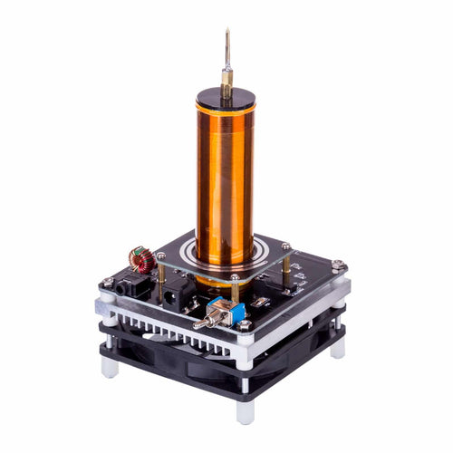 Mini Tesla Coil Plasma Speaker Music with 220V to 24V Power Supply - US Plug - stirlingkit