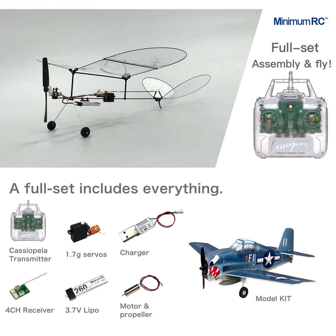 Mini Air Craft Module MinimumRC Butterfly V1 3CH RC Ultralight Monoplane Mini Fixed-Wing ...