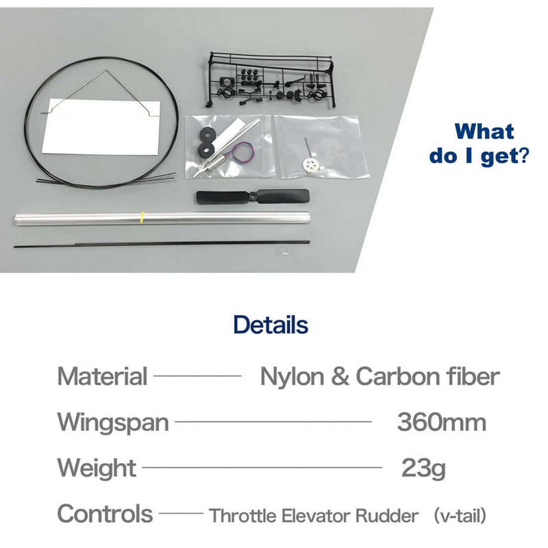 MinimumRC Butterfly V1 3CH RC Ultralight Monoplane Mini Fixed-Wing ...