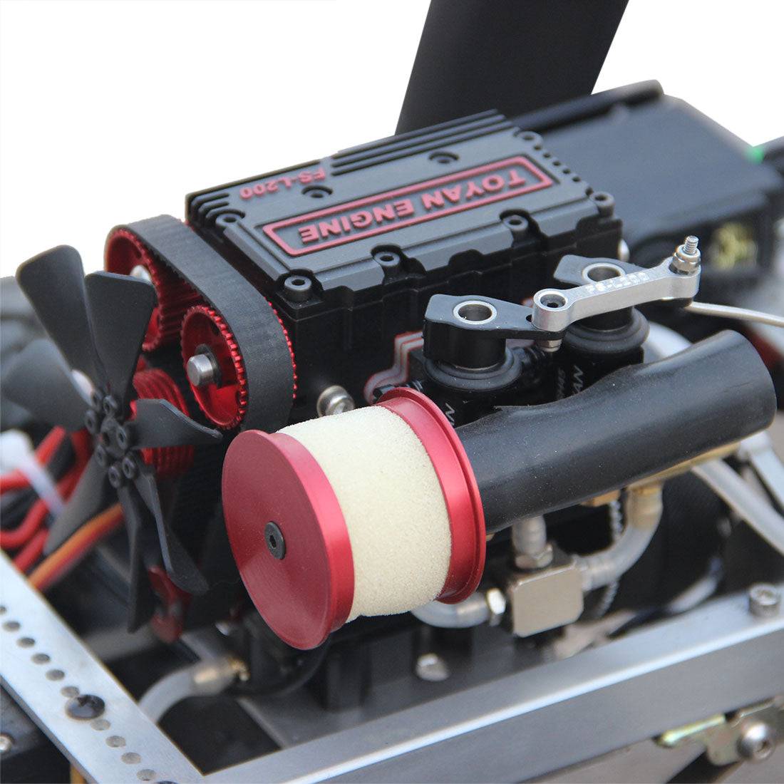 Modified Toyan FS-L200 1/10 2.4G 4CH Nitro Offroad Crawler Vehicle RC Car without Car Shell- RTR Version - stirlingkit
