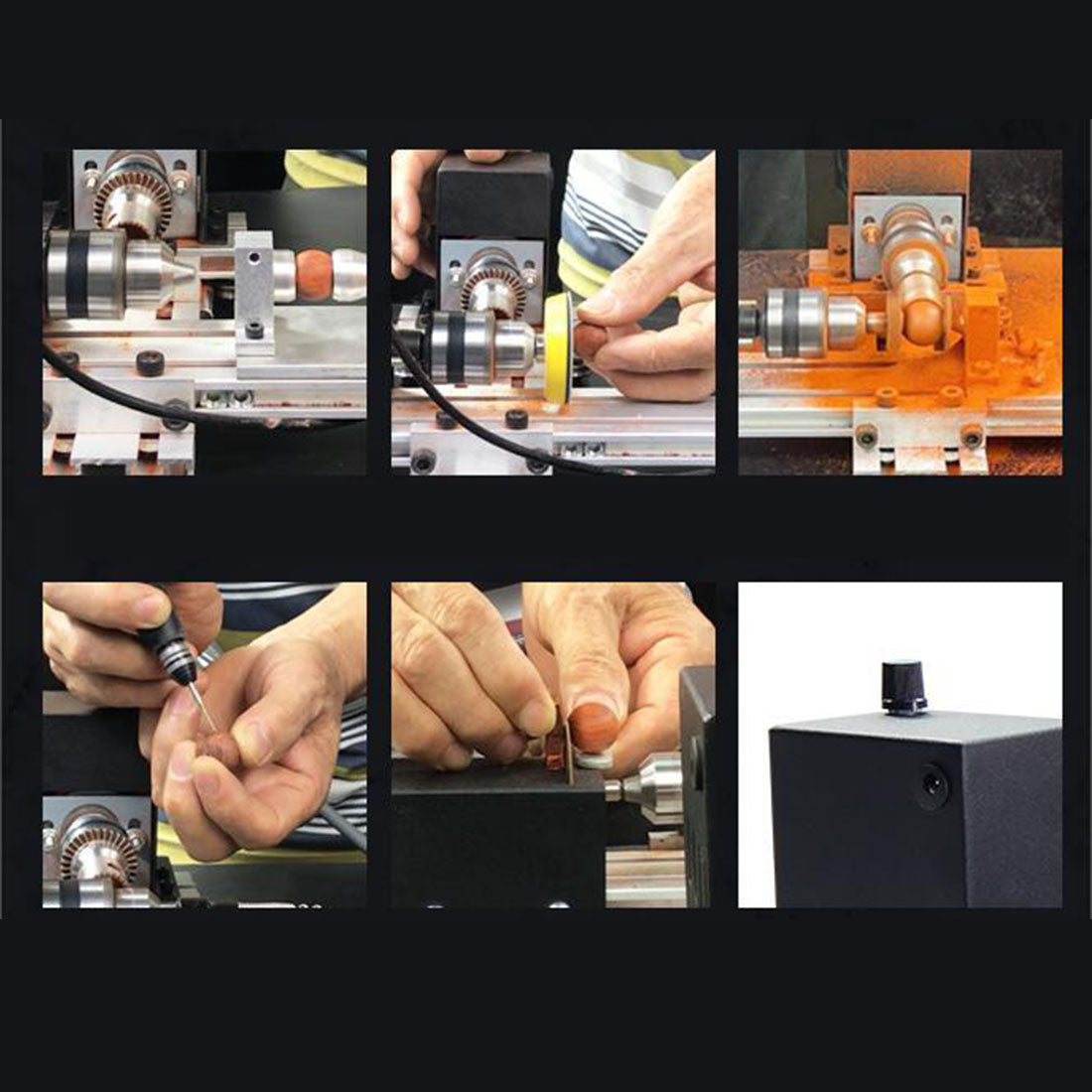 Multifunctional Electric Mini Desktop Lathe for Model Engine Machining Tools - stirlingkit