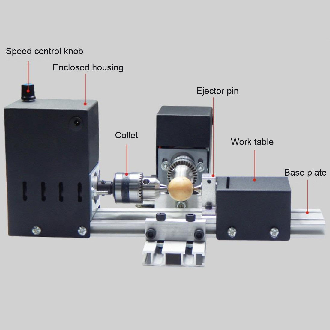 Model Engineering Machine Tools Multifunctional Electric Mini Desktop Lathe for Model Engine Machining ...