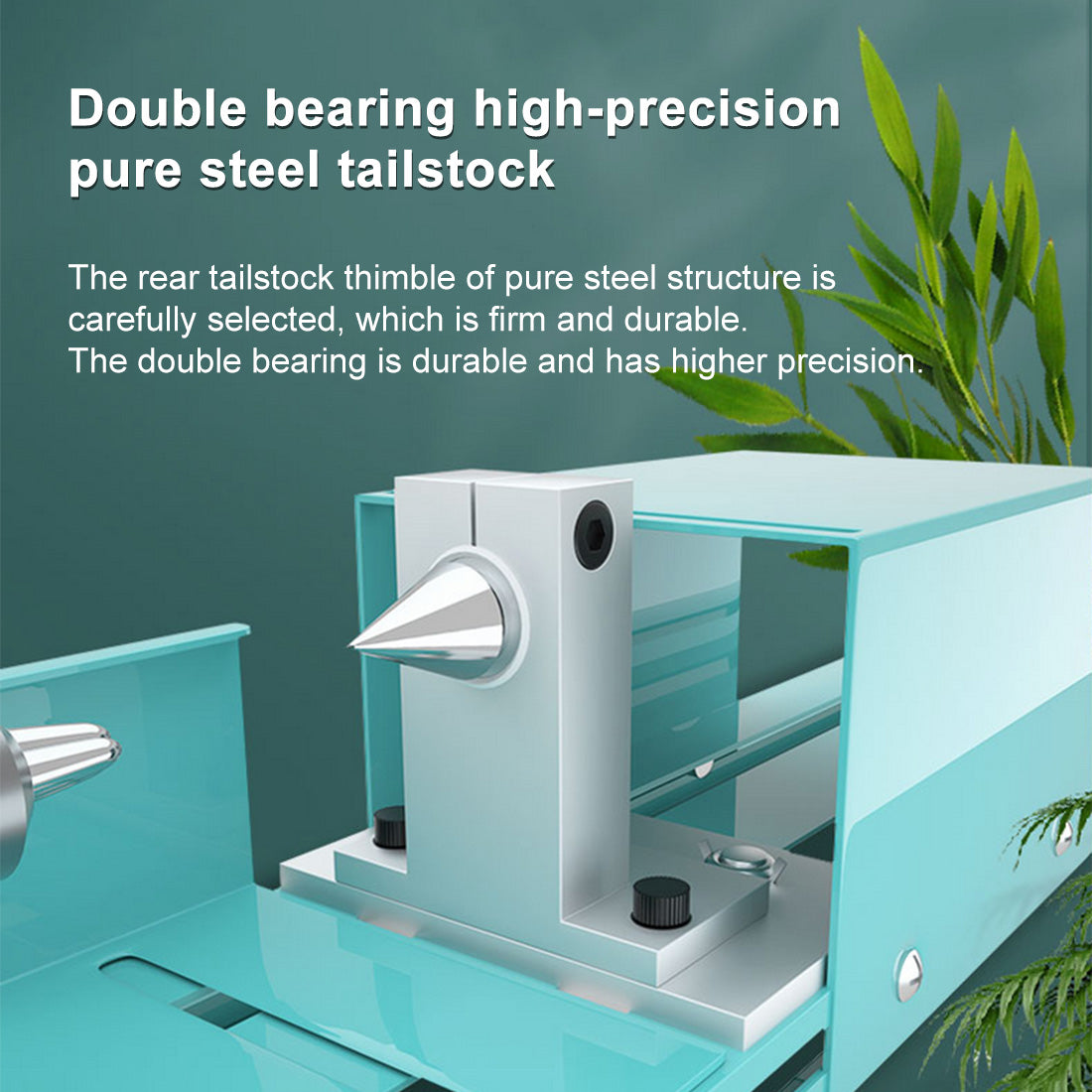 thumbnail image 2 of 96W Mini Wood Lathe Machine - 7 Speed Variable RPM With Precision Collet For DIY Woodworking 2 of 4