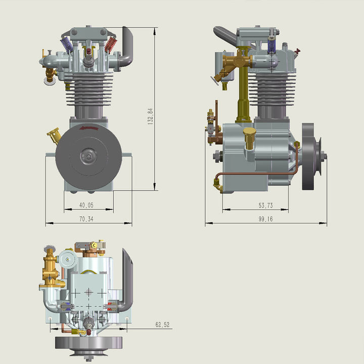 MUSA FV1A KW-OHV 7cc Air-cooled OHV Four-stroke Single-cylinder Gasoline Engine Model Pre-order - stirlingkit