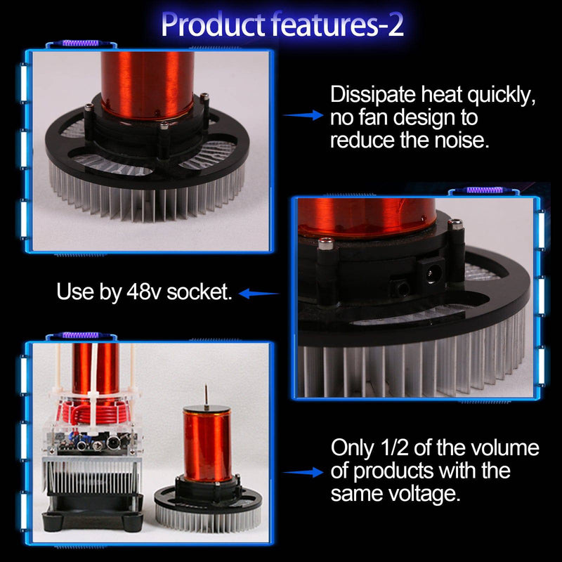 Musical Self-excitation Tesla Coil Experiment Desktop Toy - stirlingkit