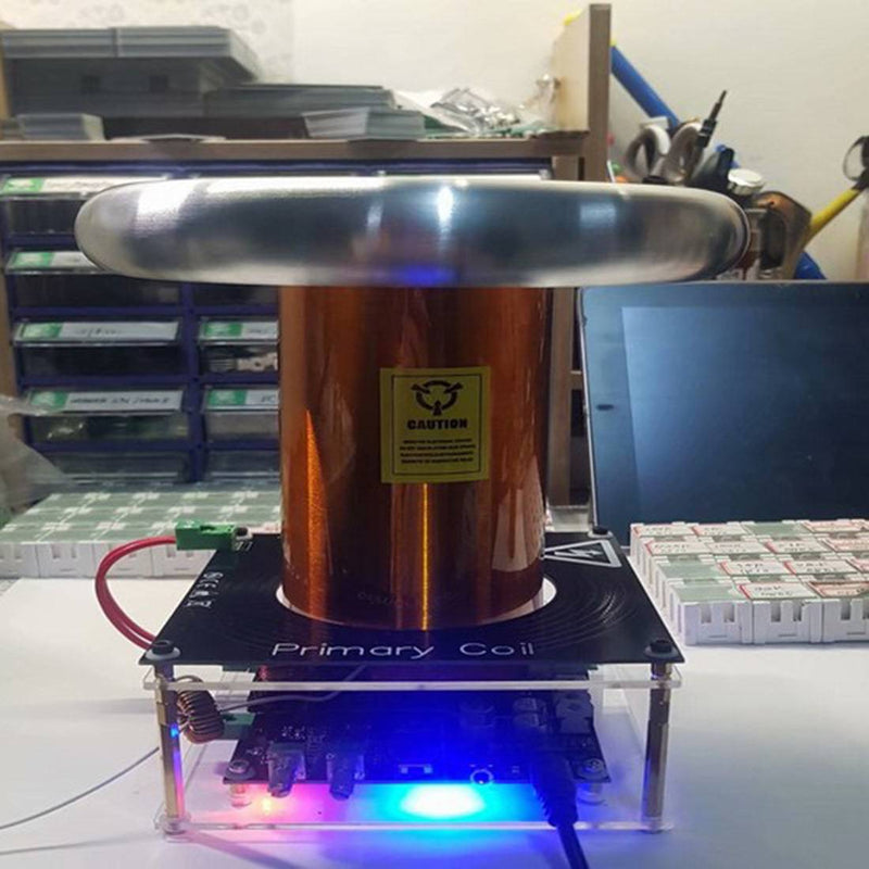 Music Tesla Coil Speaker - Solid State Physics Science Model With Lightning Effects