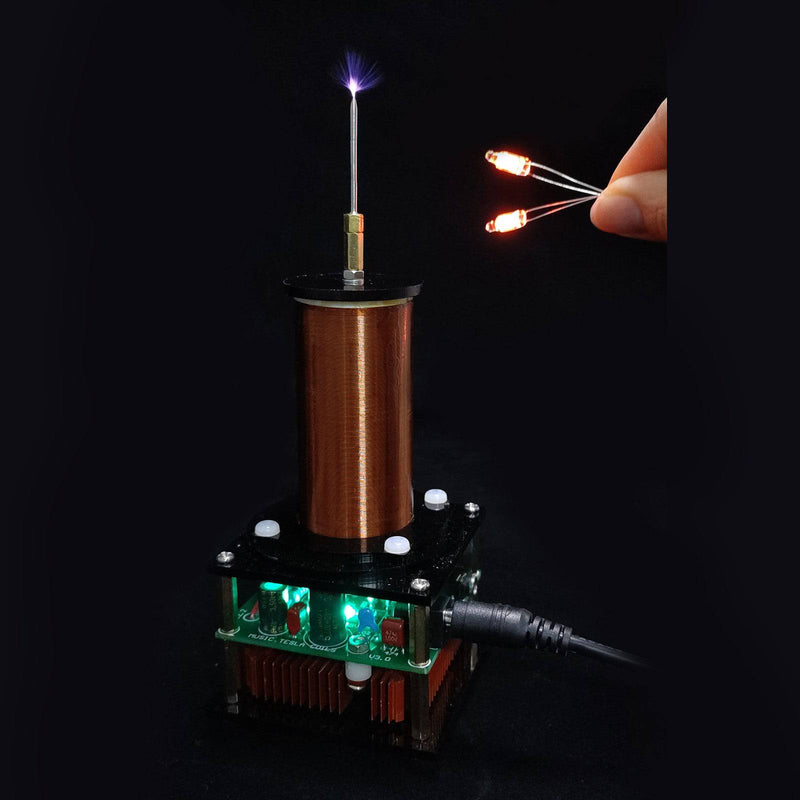 Musical Tesla Coil Plasma Loud Speaker with 24V Power Adapter Experiment- US Plug - stirlingkit