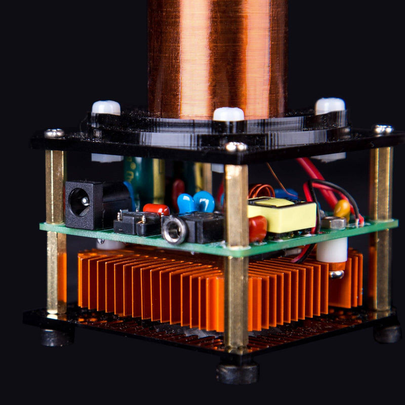 Musical Tesla Coil Plasma Loud Speaker with 24V Power Adapter Experiment- US Plug - stirlingkit