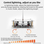 Musicical Tesla Coil Model with Artificial Lightning Experimental Technology Desk Toy - stirlingkit