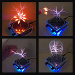 Musicical Tesla Coil Model with Artificial Lightning Experimental Technology Desk Toy - stirlingkit