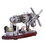 New 16 Cylinder Swash Plate Stirling Engine Butane Generator Upgrade Model with Digital Display Voltage Meter - stirlingkit
