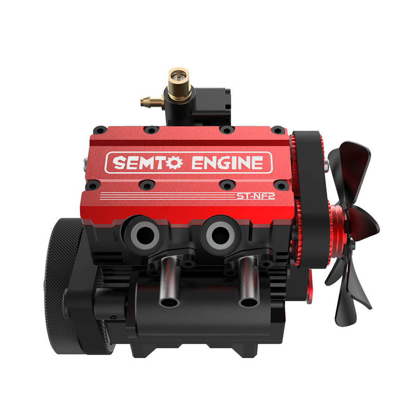 SEMTO ENGINE ST-NF2 DIY Build a Nitro 4 Stroke 2 Cylinder Engine Kit That Runs- OTTO MOTOR FS-L200AC - stirlingkit
