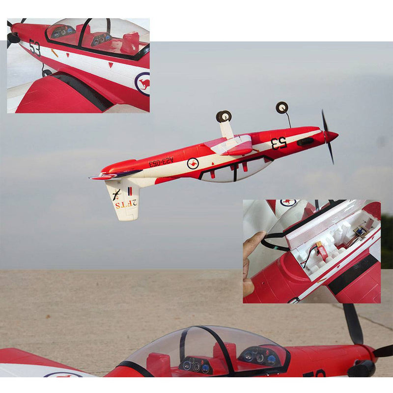 PC-9 SE 1200mm Wingspan RC Air Force Aircraft Airplane Trainer Plane Model PNP Outdoor - Red - stirlingkit