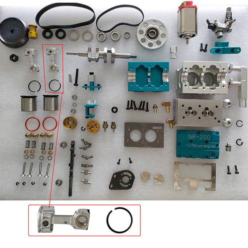 Piston with Piston Ring Connecting Rod  for NR200 Engine - stirlingkit