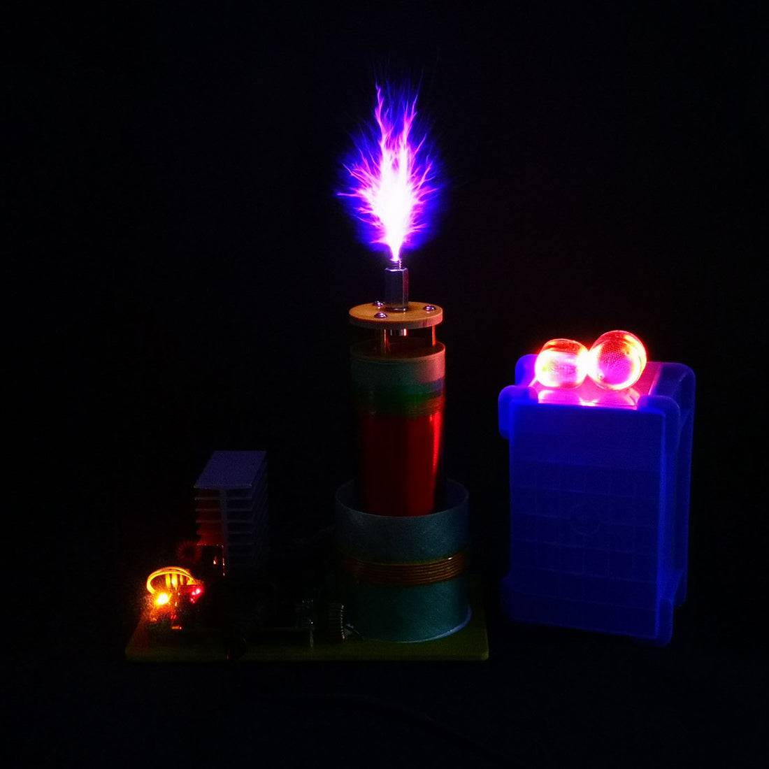 PLLSSTC Tesla Coil Plasma  5-8cm Arc Maker 710KHZ with PCB Board Technical Toys - stirlingkit