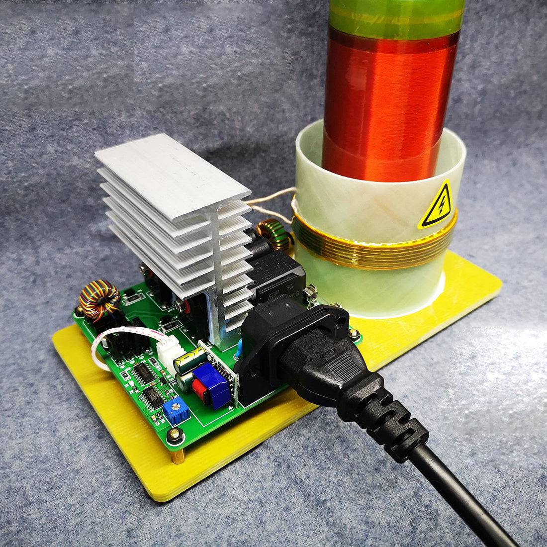 PLLSSTC Tesla Coil Plasma  5-8cm Arc Maker 710KHZ with PCB Board Technical Toys - stirlingkit