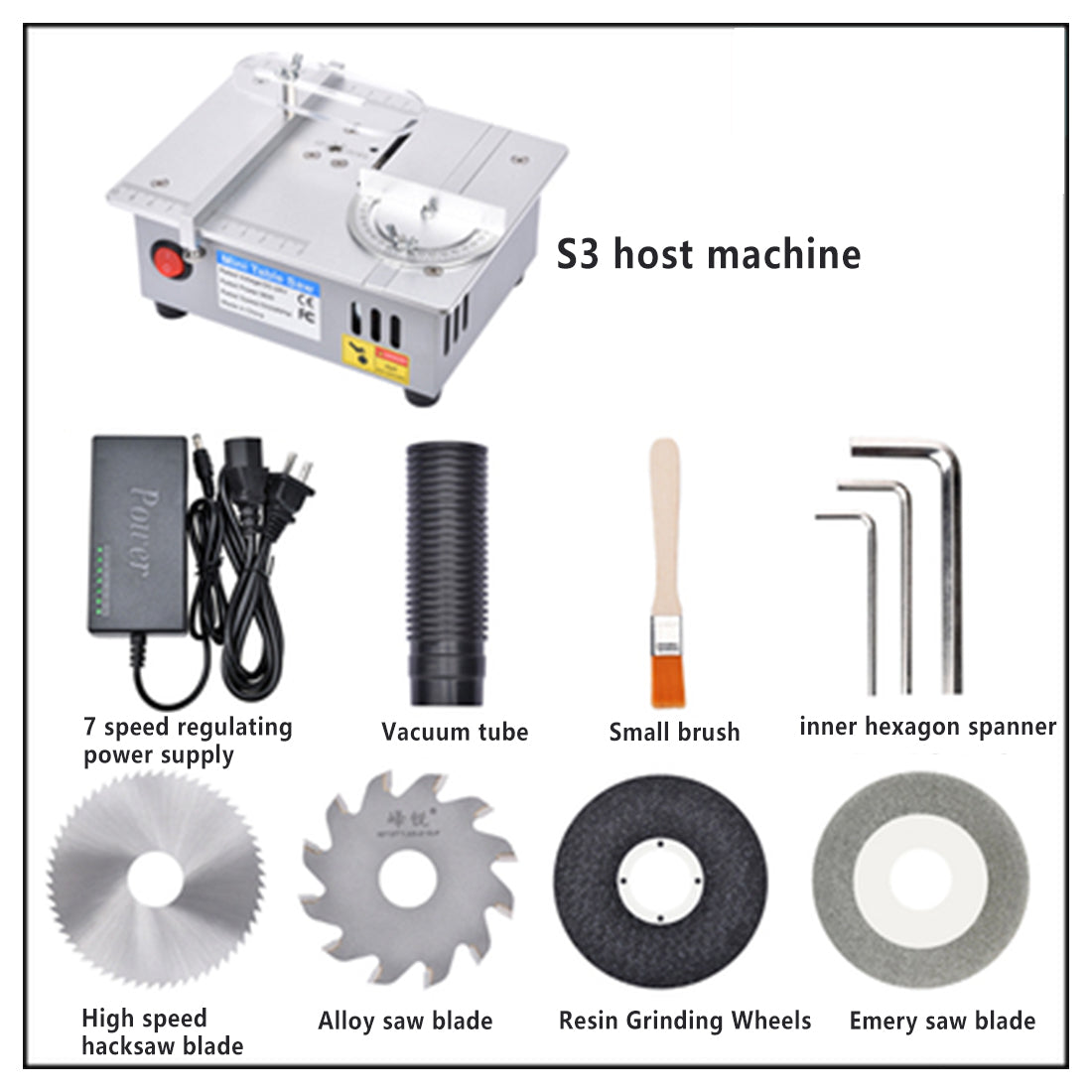 Precision Multifunctional Mini Table Saw Woodworking Lathe Polishing Bench For Engine Model DIY Crafts - stirlingkit