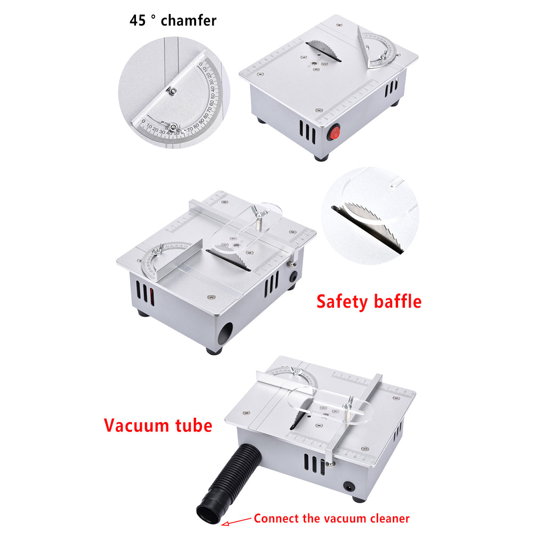 Precision Multifunctional Mini Table Saw Woodworking Lathe Polishing Bench For Engine Model DIY Crafts - stirlingkit