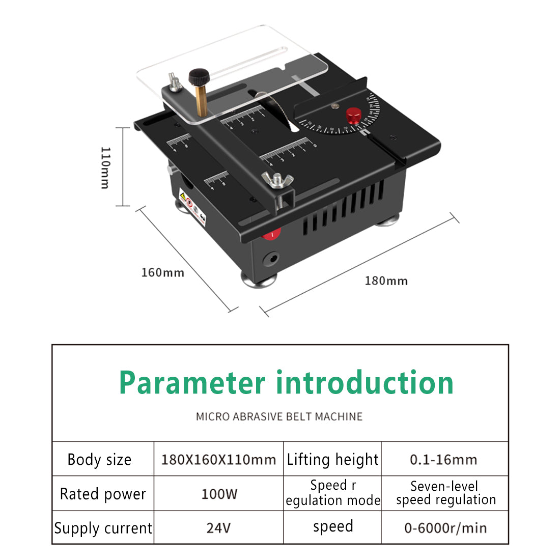 Precision Multifunctional Mini Table Saw Woodworking Lathe Polishing Bench For Engine Model DIY Crafts - stirlingkit