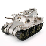 Premium 1/16 2.4G Simulation Metal RC WWII US Light Tank M3 Model Toy with Light & Sound - stirlingkit