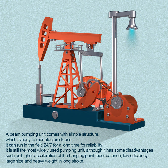 Pumping Unit Model DIY Metal Working Pumpjack Assembly Kit 219PCS - stirlingkit