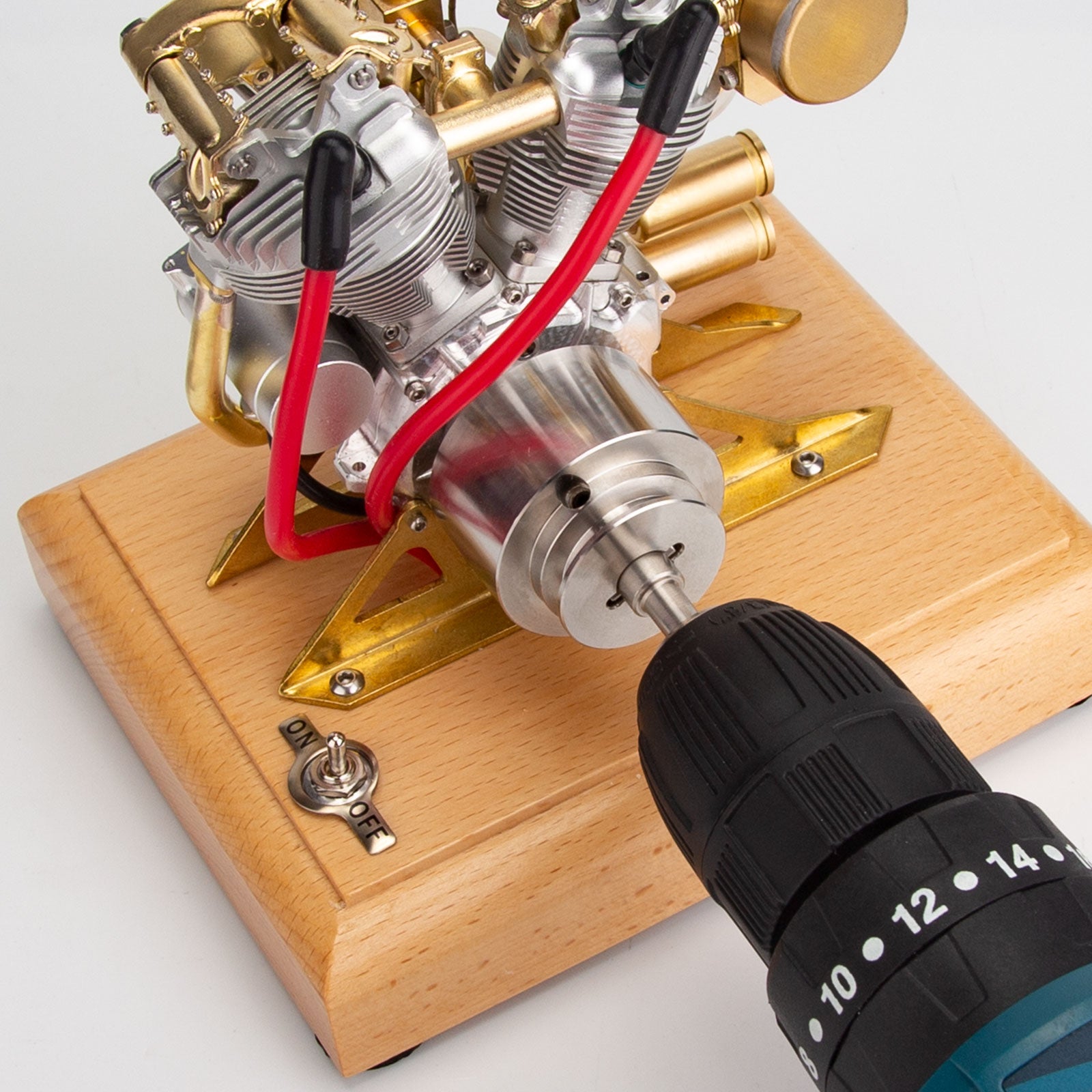 R29 4.2CC Miniature V-Twin Engine Motor OHV for Mini Chopper Bike Motorcycle - stirlingkit