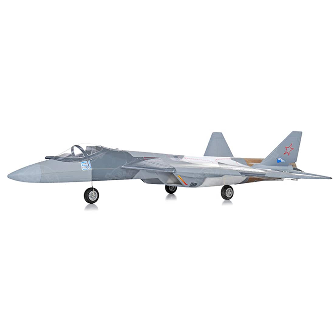 RC EDF Jet T50 640mm Wingspan EPO Aircraft Fighter Plane Hand Throwing RTF - Grey - stirlingkit