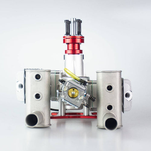 RCGF 60cc 8600rpm Fixed Wing Twin Air Cooled Double-cylinder 2-stroke Piston Valve Gasoline Engine for RC Airplane - stirlingkit