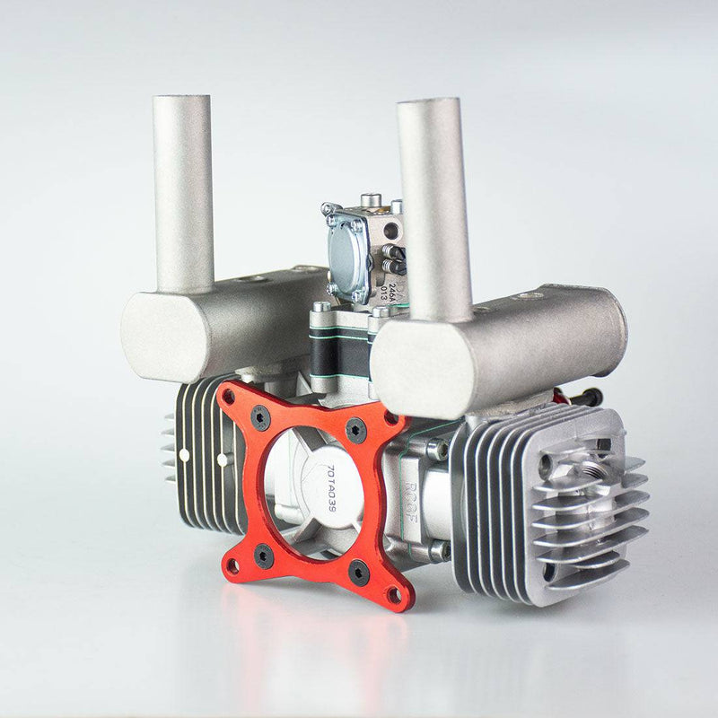 RCGF 70cc Fixed Wing Twin Gasoline  Engine 7.4HP 8600rpm Air Cooled Double-cylinder 2-stroke Piston Valve  Engine for RC Aircraft - stirlingkit