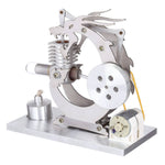 Roaring Black Dragon Single Cylinder Stirling Engine Generator Model Science Experiment Toys Gif - stirlingkit