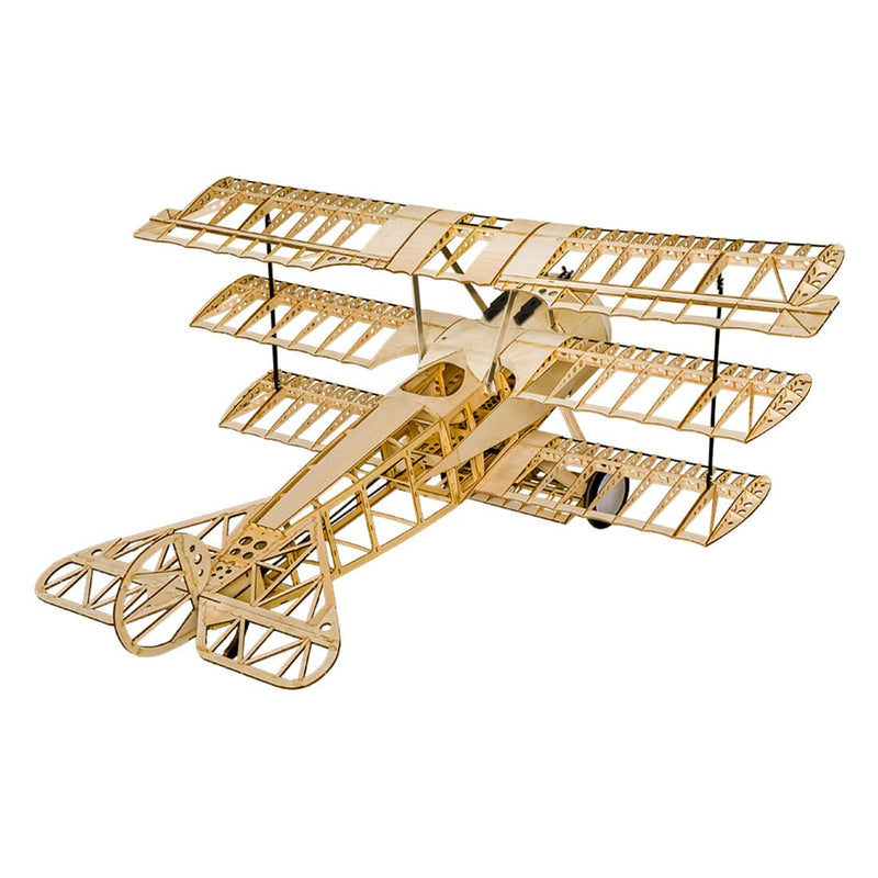 S1804 Lightweight Balsa Wood KIT Triplane RC Electric Fixed-wing Aircraft - stirlingkit
