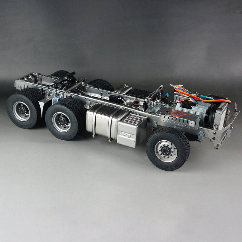 SCALECLUB 1/14 6x6 6x4 Full Metal Chassis Tractor Truck Frame RC Construction Machinery Vehicle (No Electronics and Shell) - stirlingkit