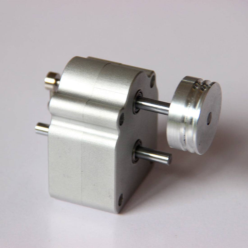 Sealed Metal Gearbox with Pulley Hanger for DIY Gasoline Powered Model Car - stirlingkit