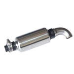Silver Exhaust Pipe for Inline 4 Cylinder 32cc Watercooled Engine - stirlingkit