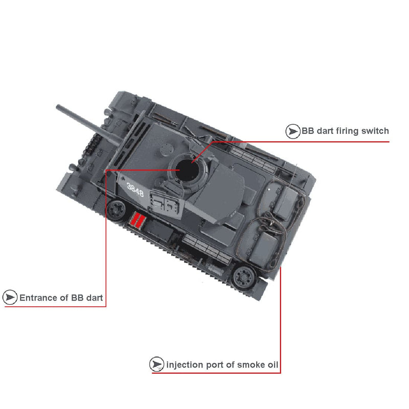 Simulated 1:16 German III L Tank 2.4G Remote Control Model Military Tank - stirlingkit