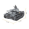 Simulated 1:16 German III L Tank 2.4G Remote Control Model Military Tank - stirlingkit