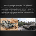 Simulative Israeli M60W ERA Magach 3 RC Tank Military Toy 1/16 2.4G - stirlingkit