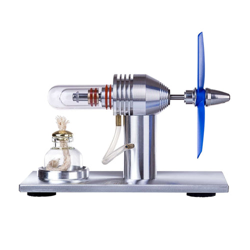 Single Cylinder Sterling Engine Model with 3-Blade Fan Science Experiment Stem Toy - stirlingkit