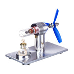 Single Cylinder Sterling Engine Model with 3-Blade Fan Science Experiment Stem Toy - stirlingkit