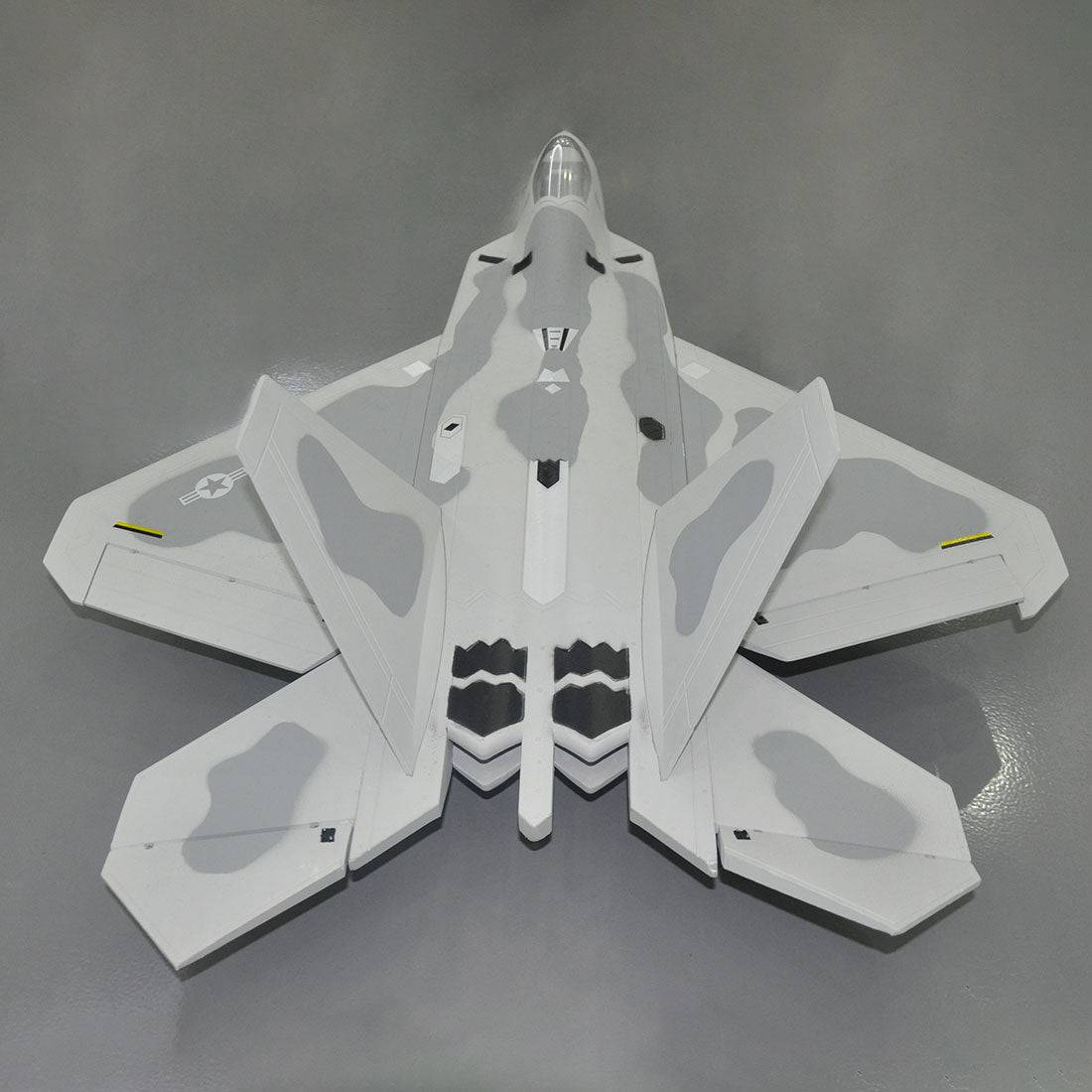 Sky Flight Hobby F-22 Raptor 5CH RC Jet 70mm Single EDF Airplane PNP /Kit- Grey - stirlingkit