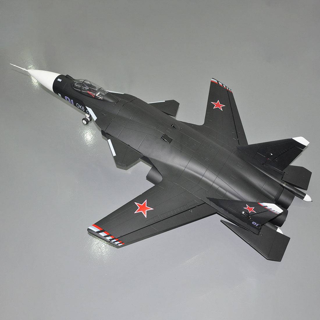 Sky Flight Hobby Su-47 RC Jet 8CH 70mm Dual EDF Airplane KIT PNP - Black - stirlingkit