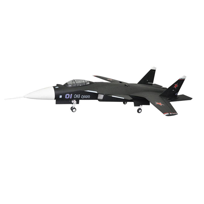Sky Flight Hobby Su-47 RC Jet 8CH 70mm Dual EDF Airplane KIT PNP - Black - stirlingkit
