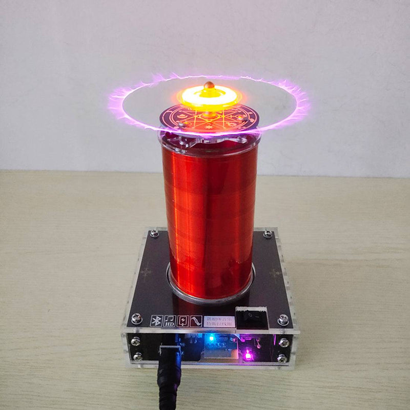 Small Bluetooth Windmill Plasma Speaker Music Tesla Coil Acrylic - stirlingkit