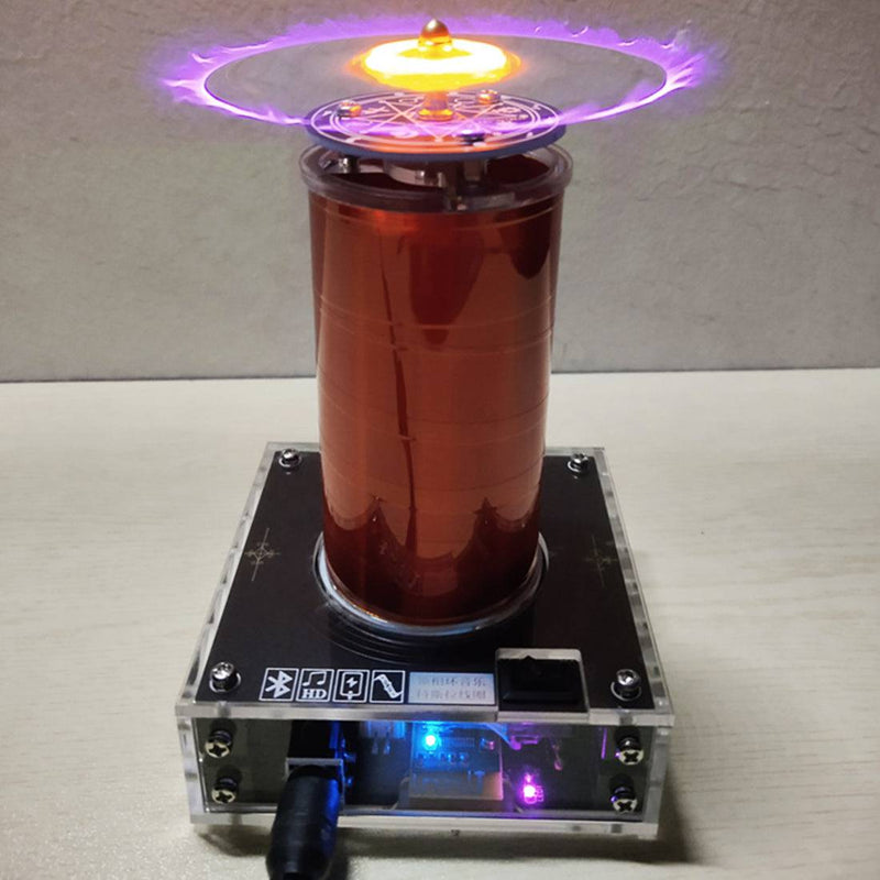 Small Bluetooth Windmill Plasma Speaker Music Tesla Coil Acrylic - stirlingkit