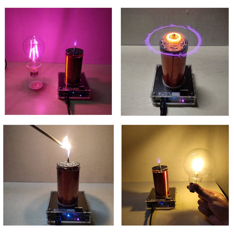 Small Bluetooth Windmill Plasma Speaker Music Tesla Coil Acrylic - stirlingkit